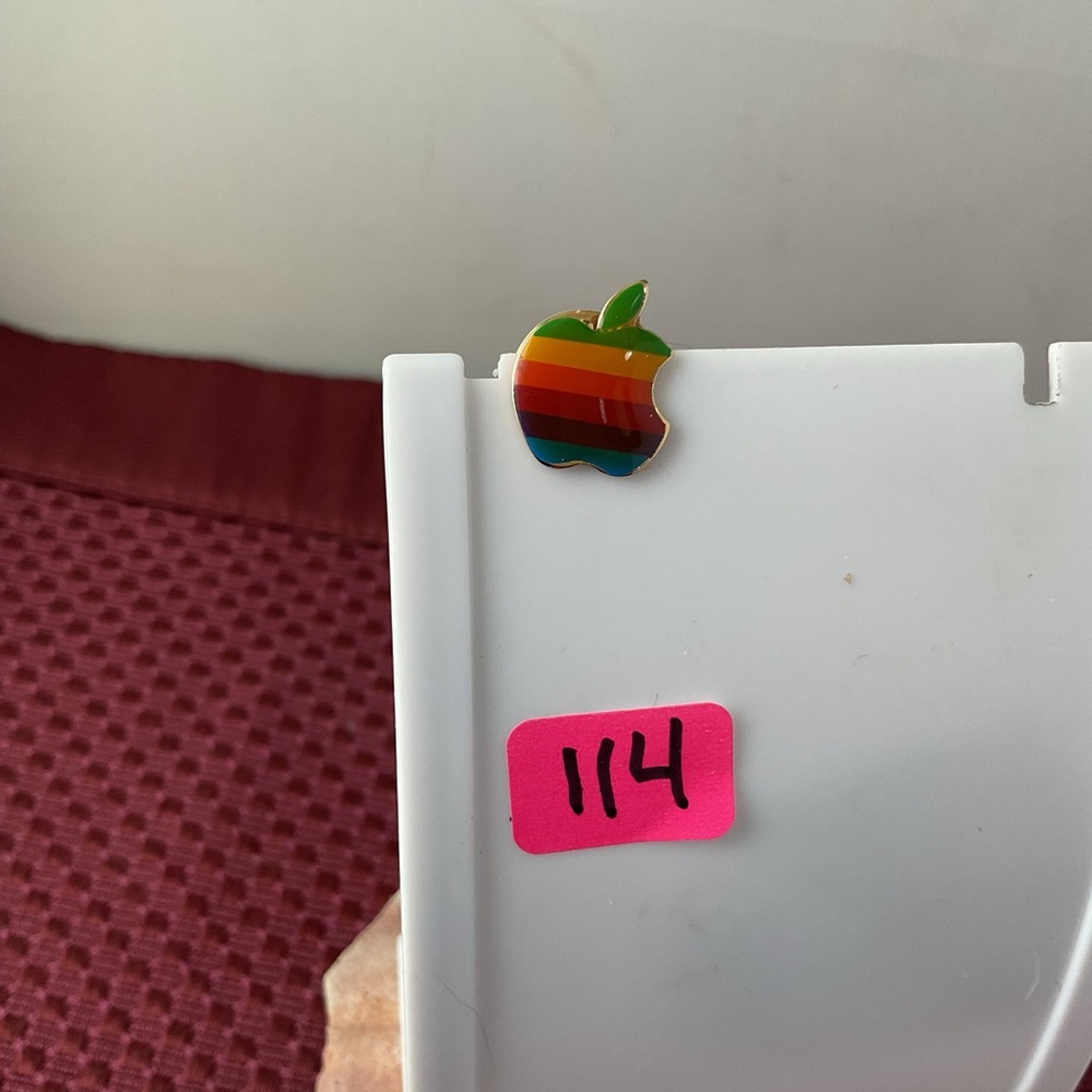 1980’s vintage Apple Computer Rainbow logo lapel pin